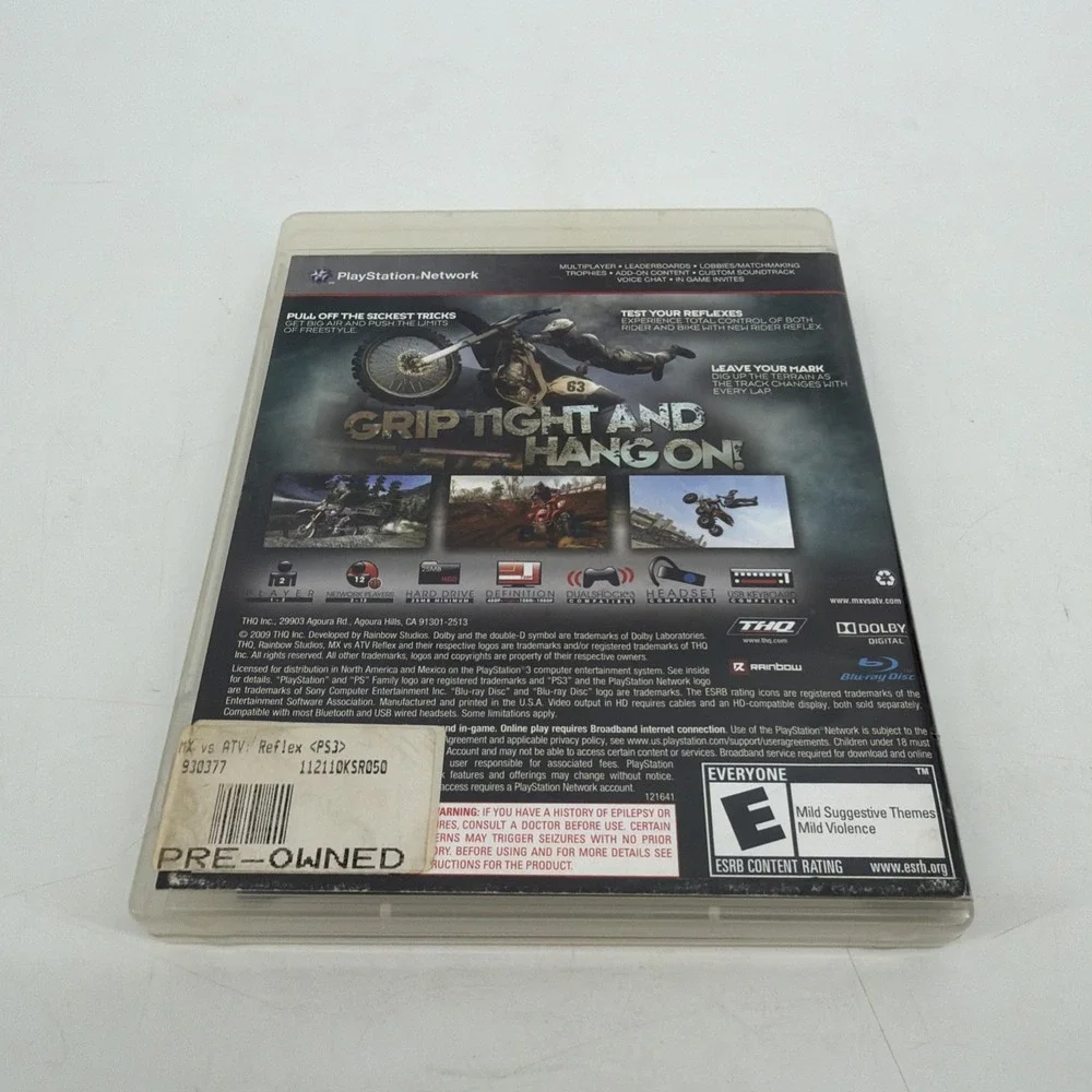 MX vs. ATV Reflex (Sony PlayStation 3, 2009) CIB
